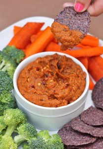 Sweet Spicy Roasted Red Pepper Eggplant Dip