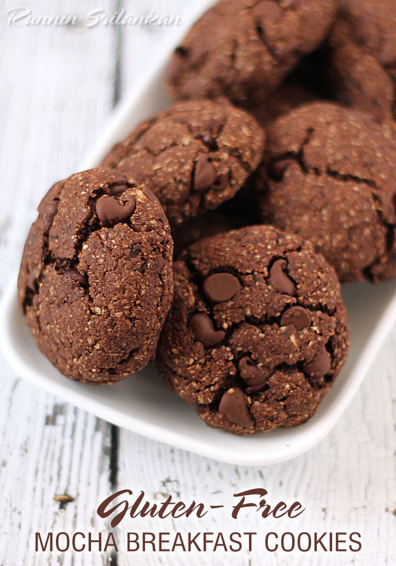 Made with just 10 ingredients, these gluten-free Mocha Breakfast Cookies are delicious and nutritious! They are great for breakfast or as a snack when you need a pick-me-up!