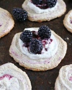 Blackberry Meringue Cookies