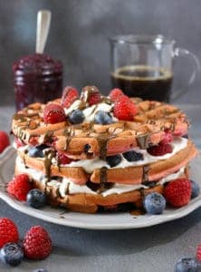 Beet Berry Waffles