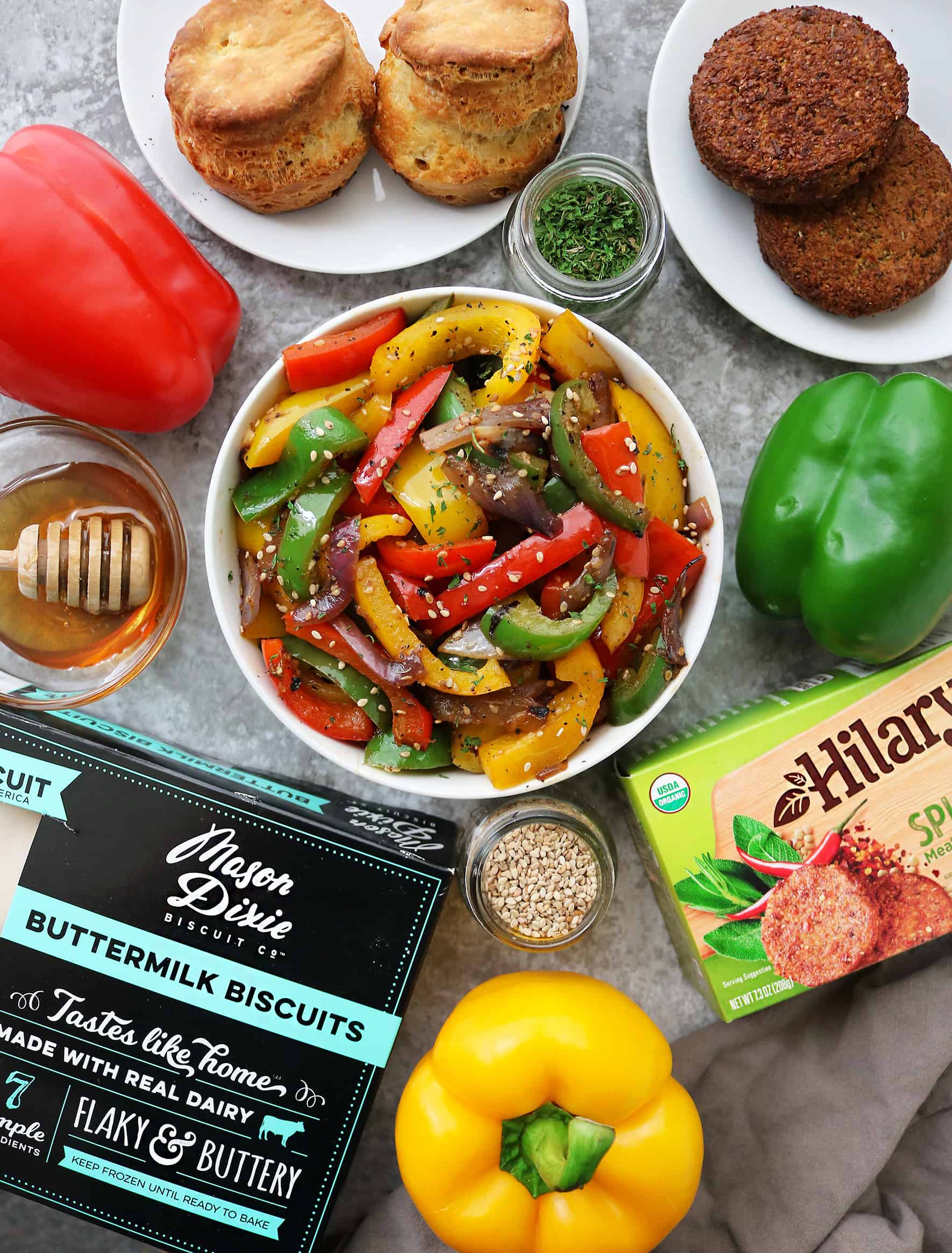 15 Minute Honey Ginger Sesame Peppers