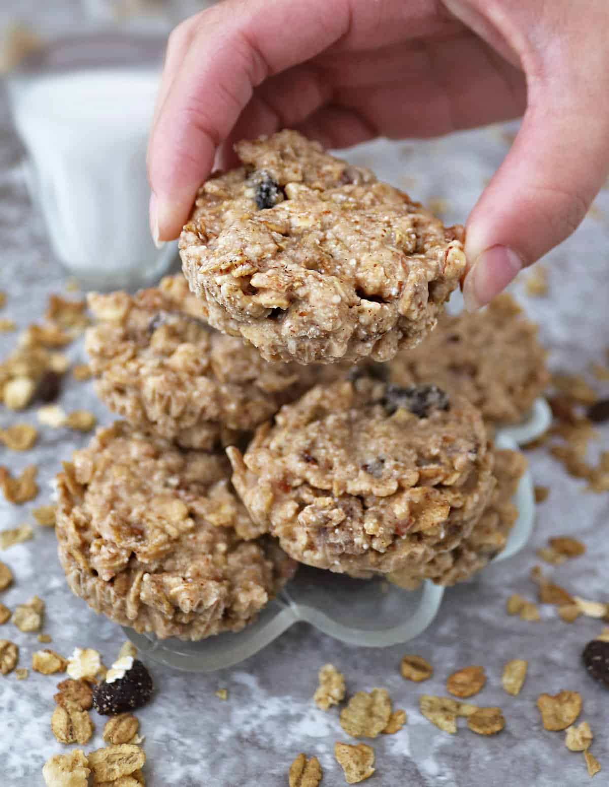 no bake, healthyish, easy cereal cookies for snacking