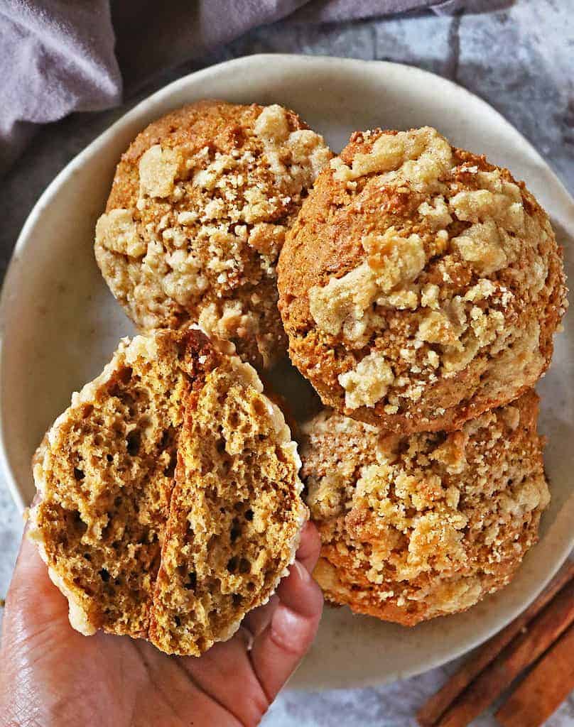 Easy pumpkin spice streusel muffin tops