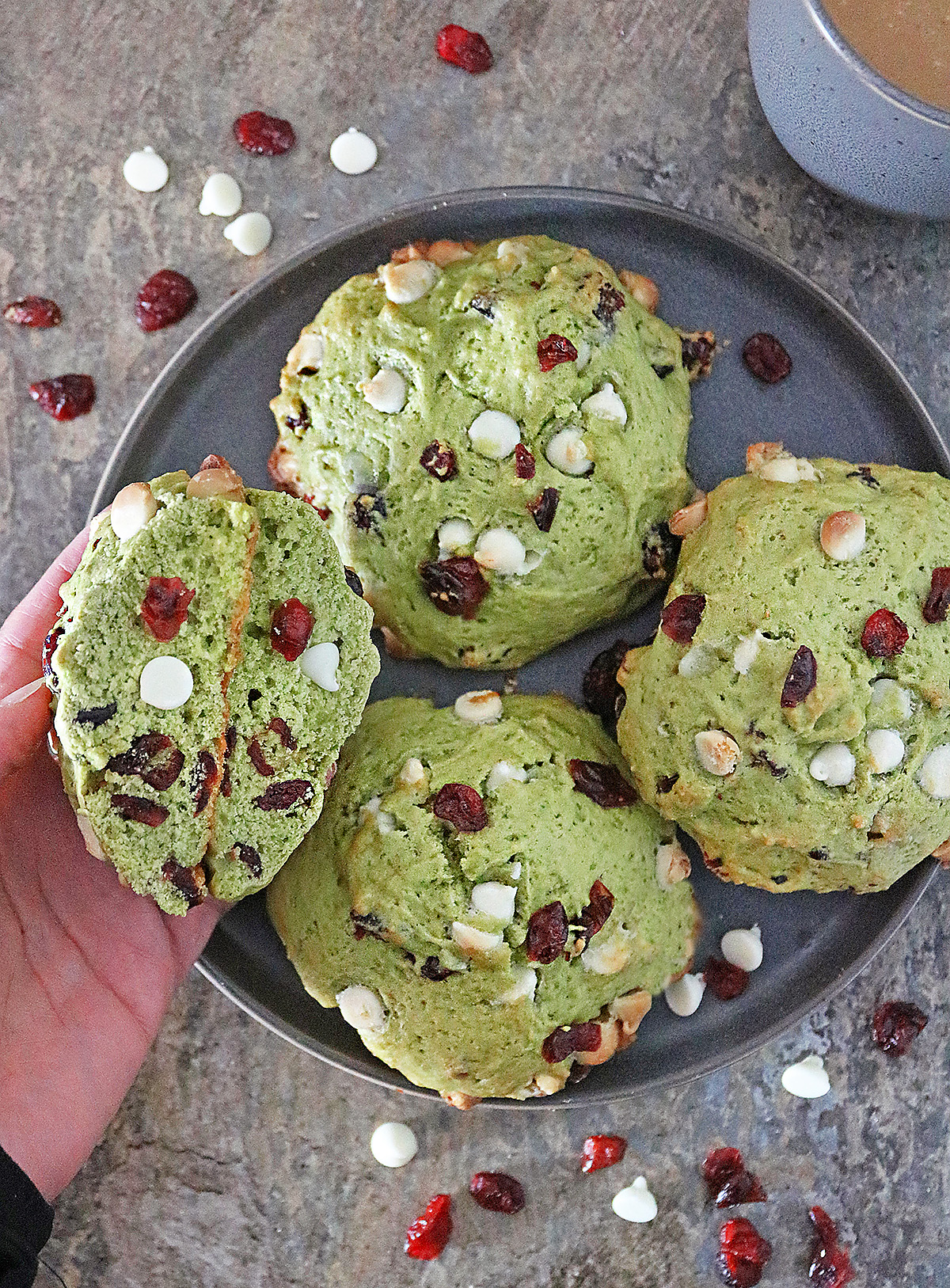 Easy Christmas Muffin Top Recipe (with Cranberries and White Chocolate)