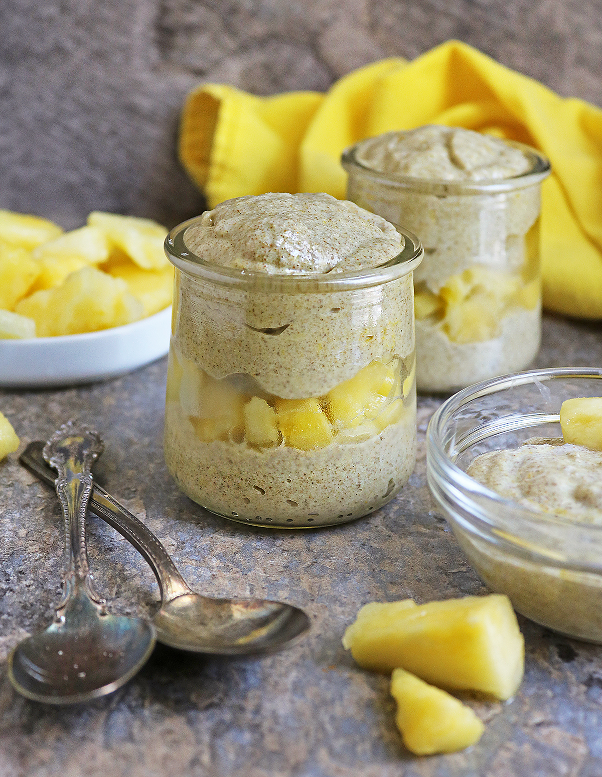 Delicious dairy-free Pineapple Coconut chia pudding